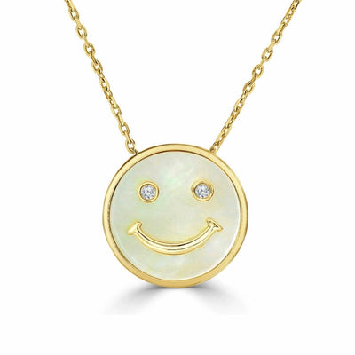 csv_image Frederic Sage Necklace in Yellow Gold containing Mother of pearl, Multi-gemstone, Diamond P3143W-4-YWM