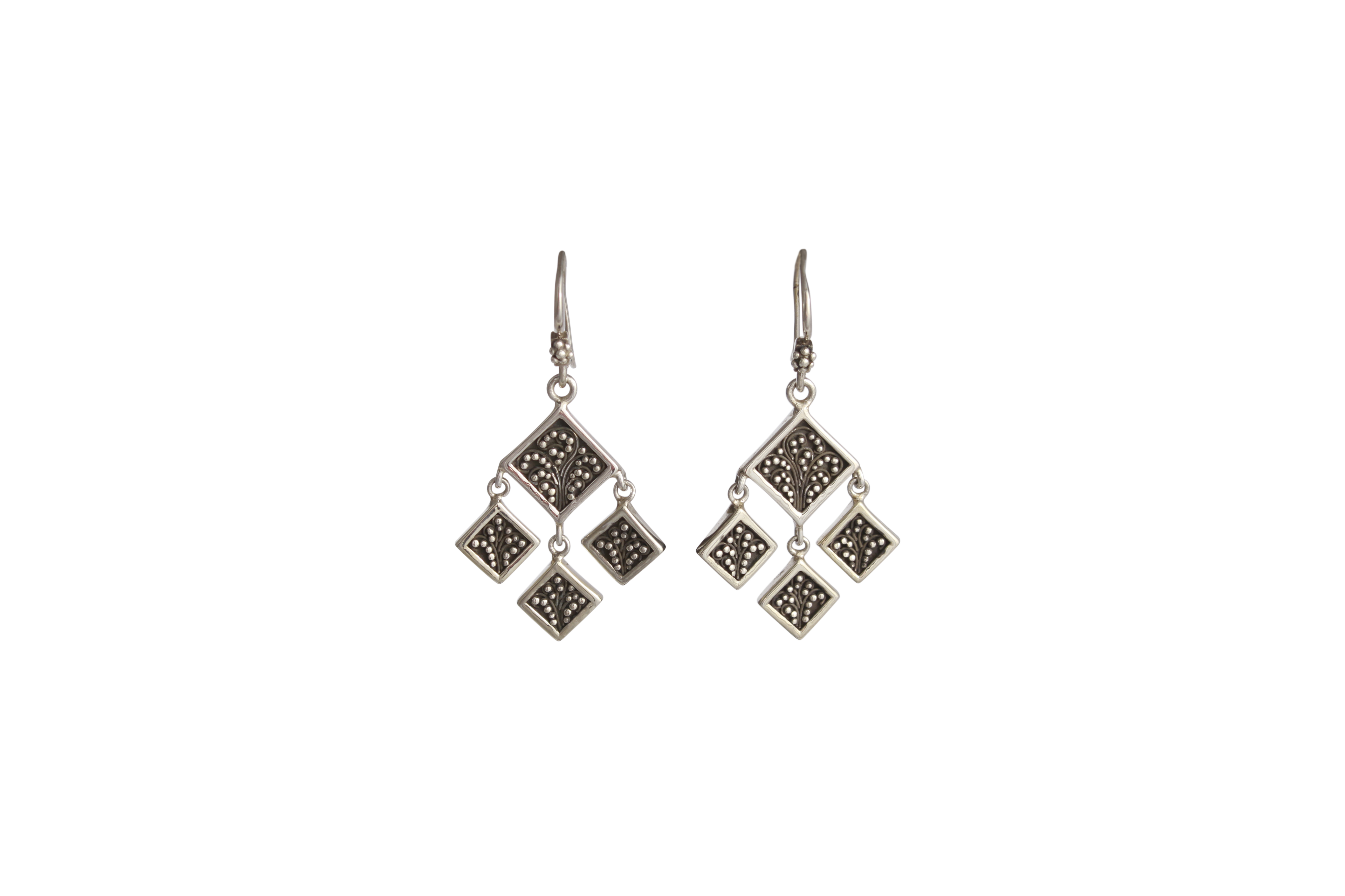 Lois Hill Sterling Silver Dangle Earrings Estate Estimated Retail When New