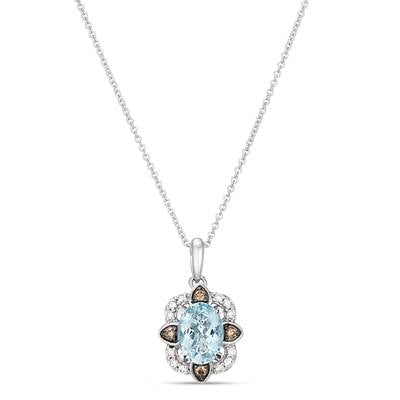 csv_image Le Vian Necklace in White Gold containing Aquamarine, Multi-gemstone, Diamond TRTV-376A