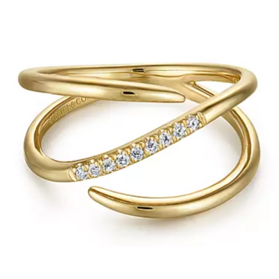 csv_image Gabriel & Co Ring in Yellow Gold containing Diamond LR51267Y45JJ