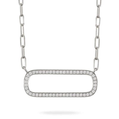 csv_image Doves Necklace in White Gold containing Diamond N10469