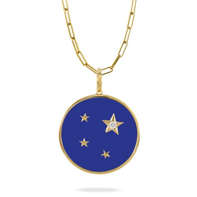 csv_image Doves Pendant in Yellow Gold containing Lapis, Multi-gemstone, Diamond P10063LP