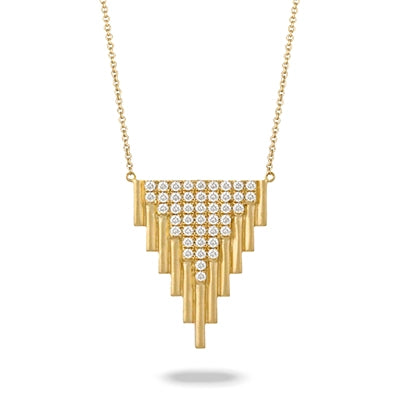 csv_image Doves Necklace in Yellow Gold containing Diamond N8545