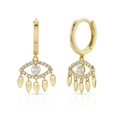 csv_image Earrings Earring in Yellow Gold containing Multi-gemstone, Diamond, Pearl 423725