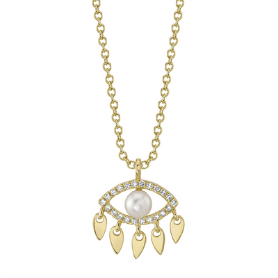 csv_image Necklaces Necklace in Yellow Gold containing Multi-gemstone, Diamond, Pearl 423736