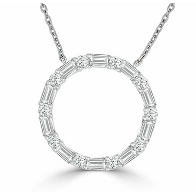 csv_image Frederic Sage Necklace in White Gold containing Diamond P3742-4-W