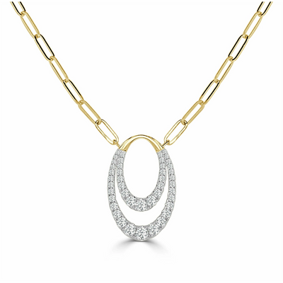 csv_image Frederic Sage Necklace in Mixed Metals containing Diamond P3278PC-4-YW