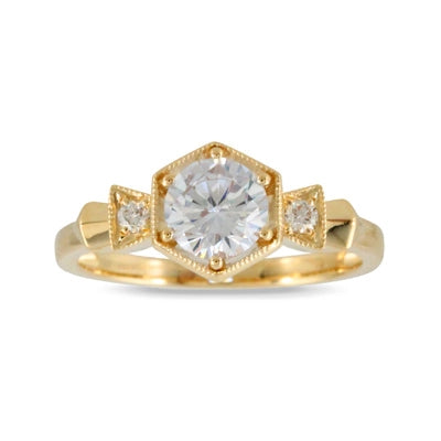 csv_image Little Bird Engagement Ring in Yellow Gold containing Diamond LB374-Y