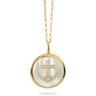 csv_image Doves Pendant in Yellow Gold containing Mother of pearl, Multi-gemstone, Diamond P10068WMP-1
