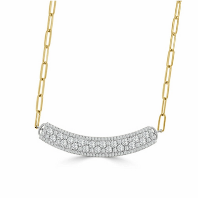 csv_image Frederic Sage Necklace in Mixed Metals containing Diamond P3991PC-4-YW