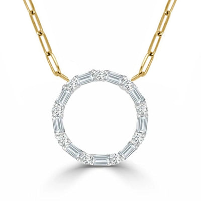 csv_image Frederic Sage Necklace in Mixed Metals containing Diamond P3740MPC-4-YW