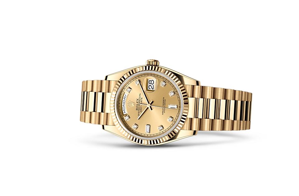 Rolex Day-Date 36 m128238-0008 Watch layimg down