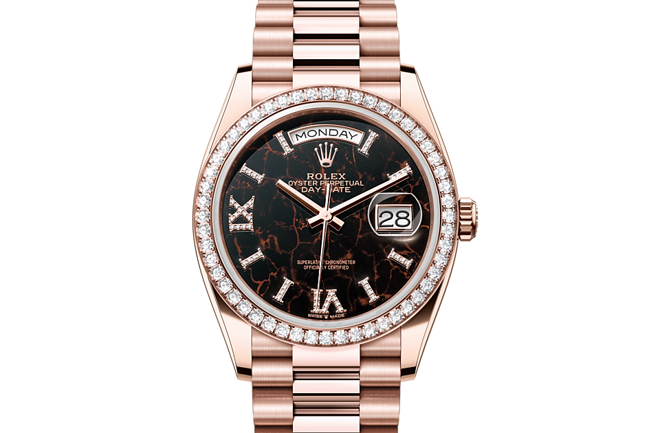 Rolex Day-Date 36 m128345rbr-0044 Watch facing