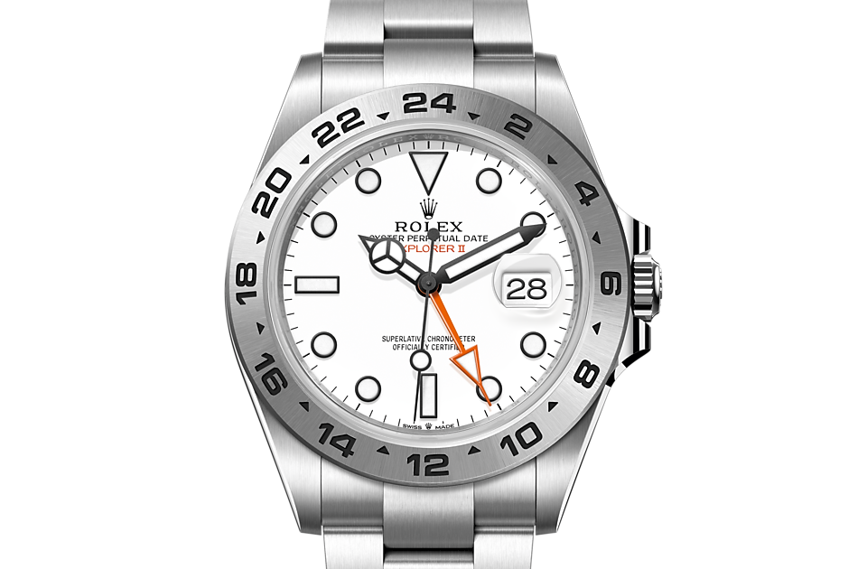 Rolex Explorer II m226570-0001 Watch Font Facing