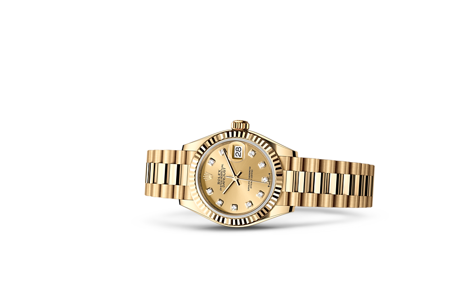 Rolex Lady-Datejust m279178-0017 Watch in Store Laying Down